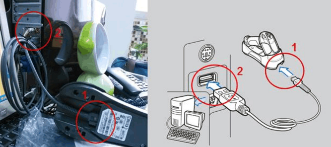 無線掃描槍連接計(jì)算機(jī)教程圖解